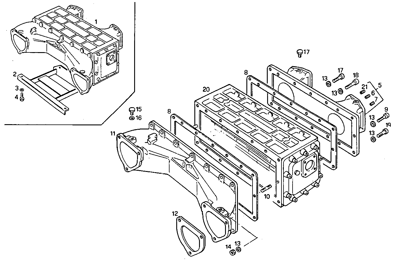 AIR - WATER HEAT EXCHANGER - 8291SRM75.32A005 8291SRM75 parts diagram