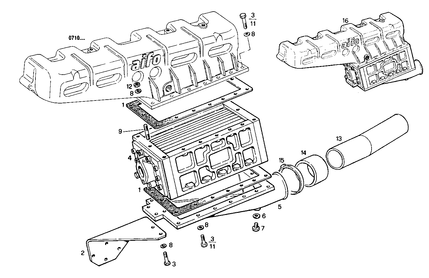 AIR - WATER HEAT EXCHANGER - PU8210SRI10.00A101 PU8281SRI10 parts diagram
