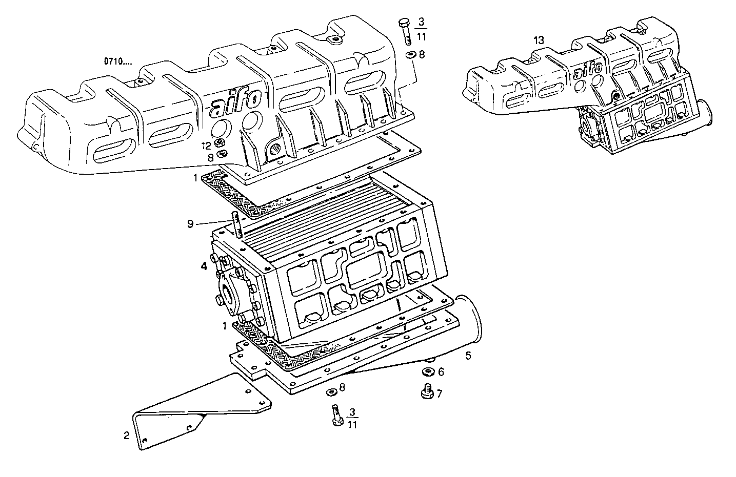 AIR - WATER HEAT EXCHANGER - 8210SRM45.10 8210SRM45 parts diagram