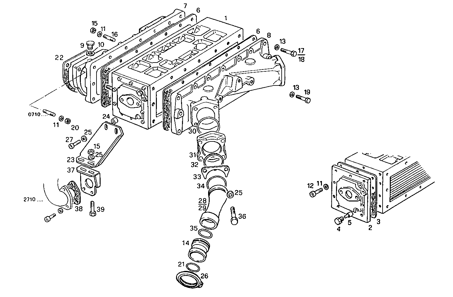AIR - WATER HEAT EXCHANGER - 8281SRM70.30 8281SRM70 parts diagram