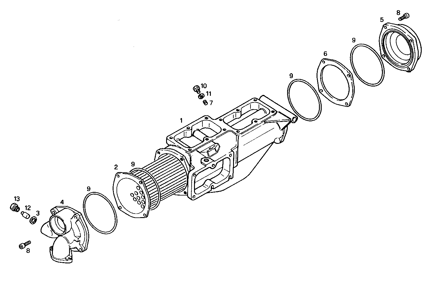 AIR - WATER HEAT EXCHANGER - C78ENTM50.11A001 CURSOR 8 parts diagram