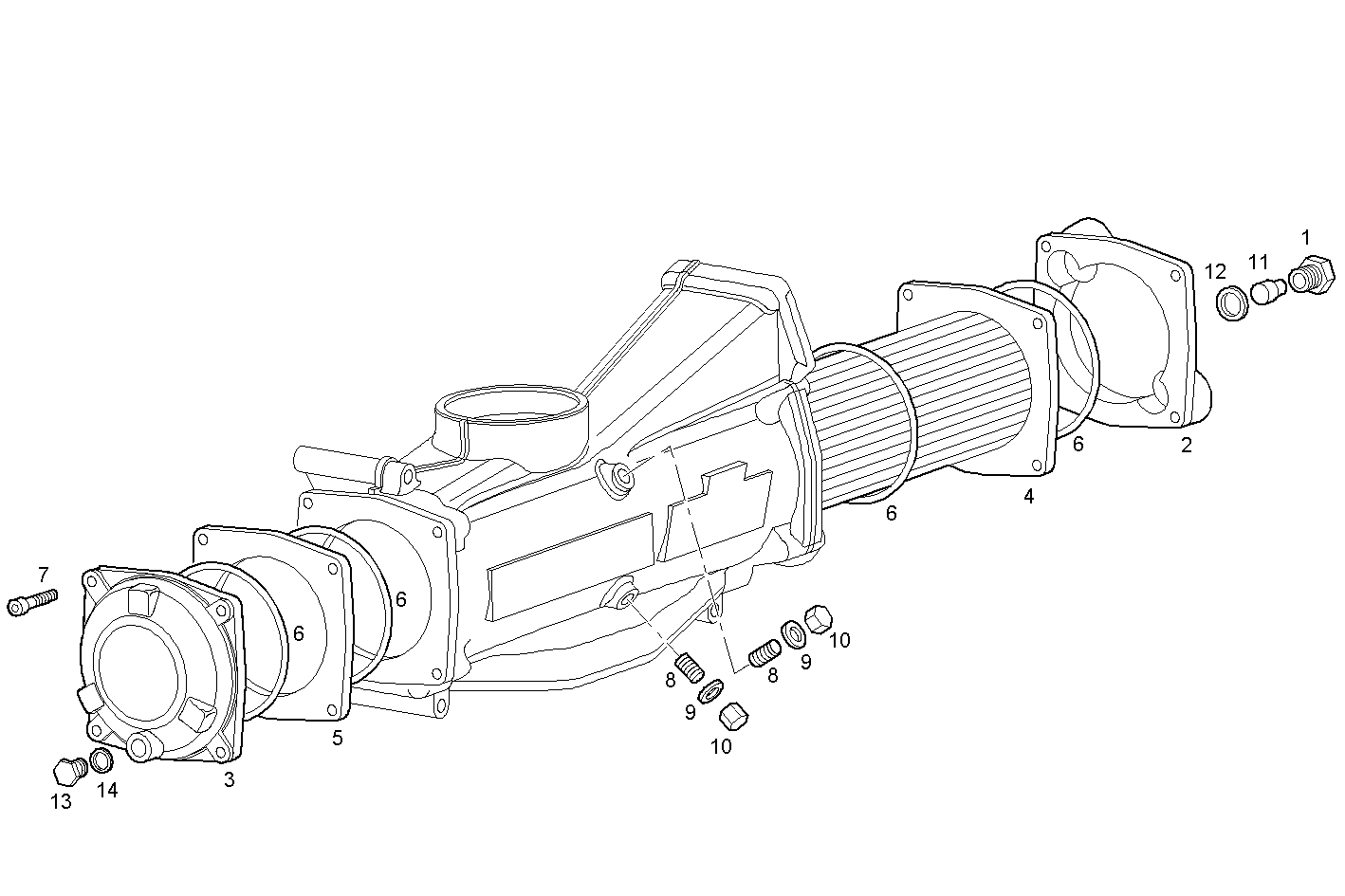 AIR - WATER HEAT EXCHANGER (COMPONENTS) - N60ENTM37.10 NEF 6 electron. parts diagram