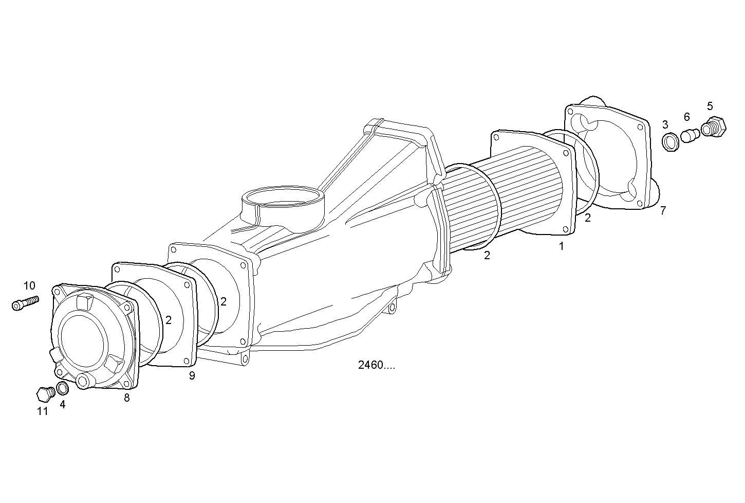 AIR - WATER HEAT EXCHANGER (COMPONENTS) - N40ENTM25.10 NEF 4 electron. parts diagram