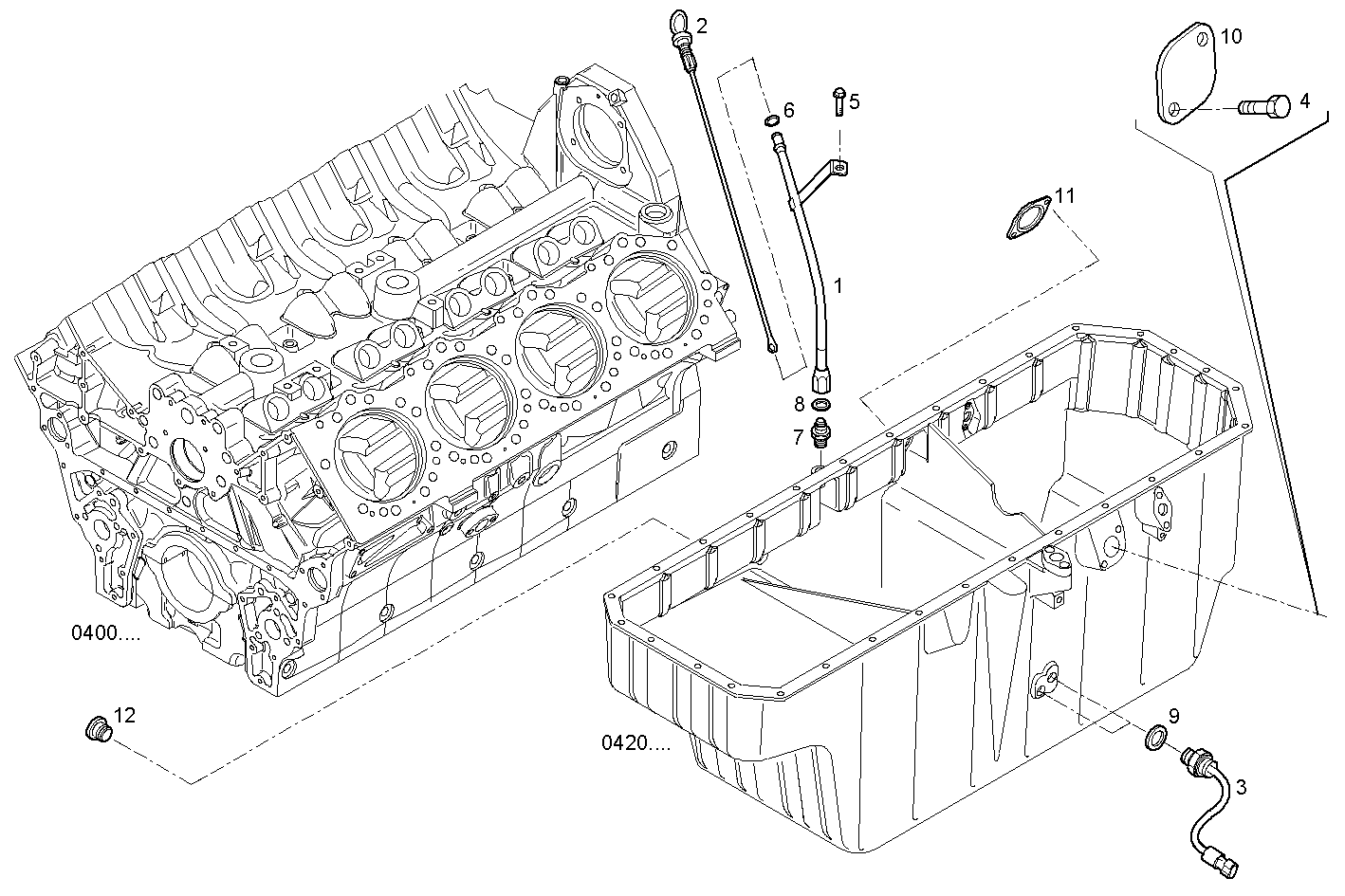 OIL DIPSTICK & FILLER PIPE - FVAE2884AB200 VECTOR 8 parts diagram