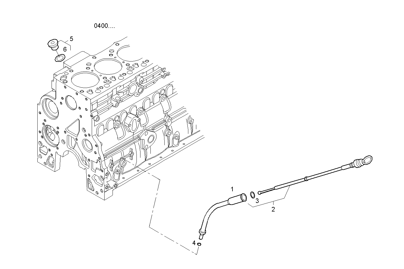 OIL DIPSTICK & FILLER PIPE - N45MNSF40.00 NEF 4 mechanic. parts diagram