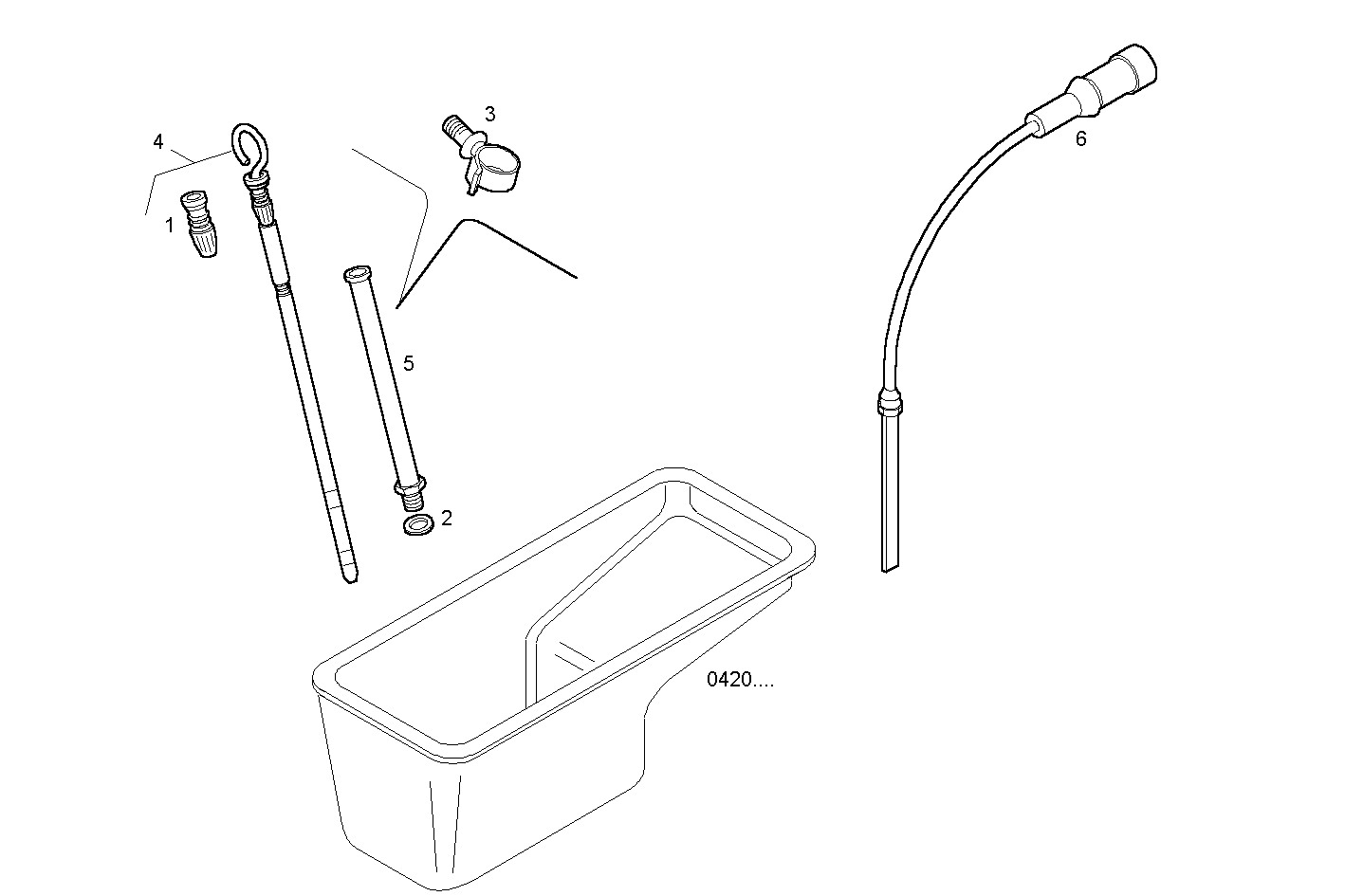 OIL DIPSTICK - F2BE0684B*B131 CURSOR 8 - TIER 2 parts diagram
