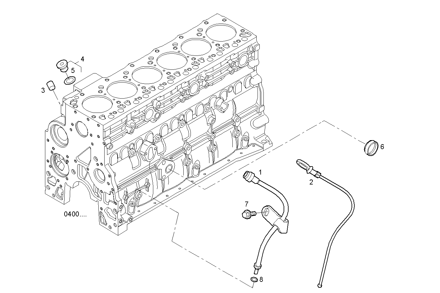 OIL DIPSTICK - F4AE0684B*D103 NEF 6 electron. - TIER 2 parts diagram