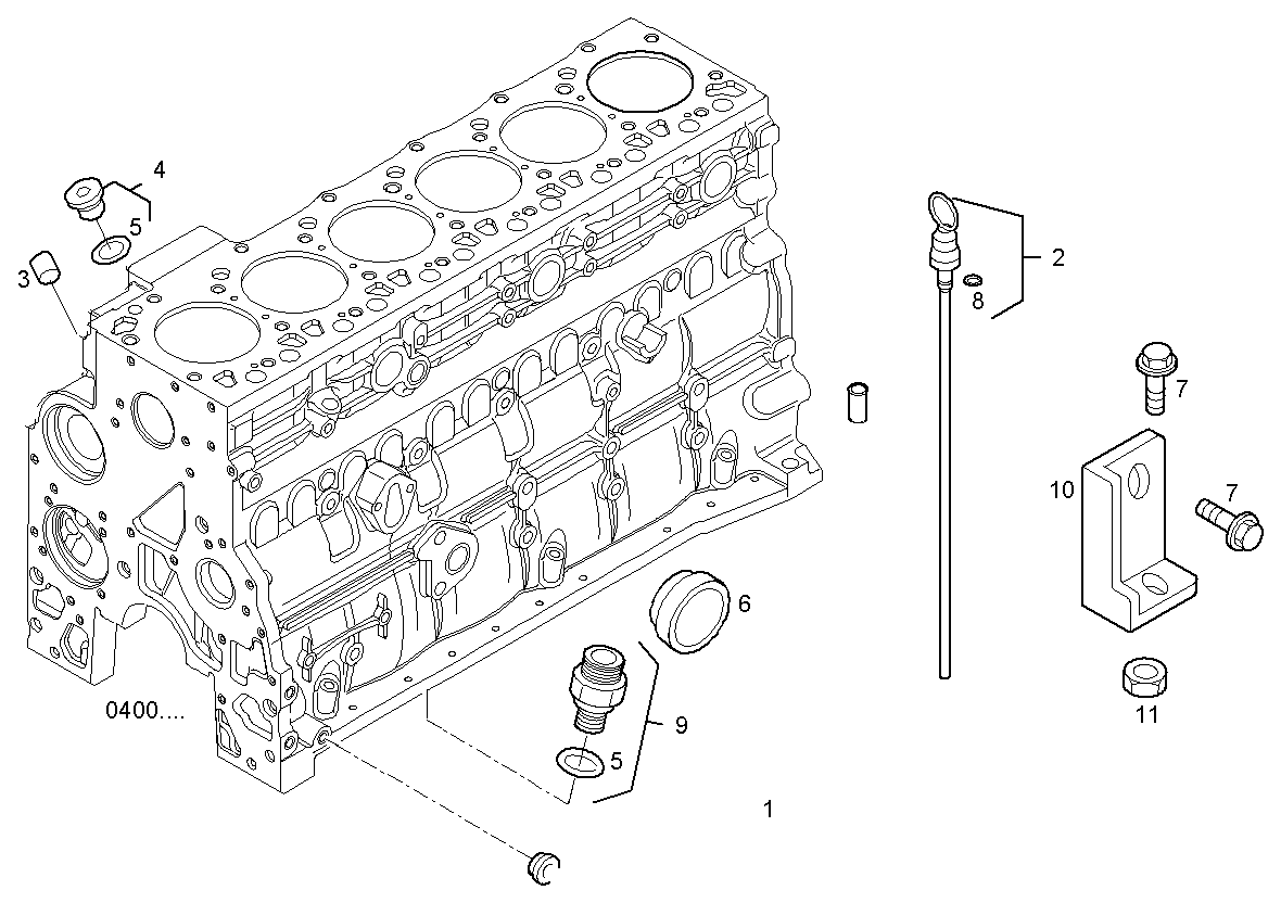 OIL DIPSTICK - F4AE0682C*C117 NEF 6 electron. - EURO 3 parts diagram