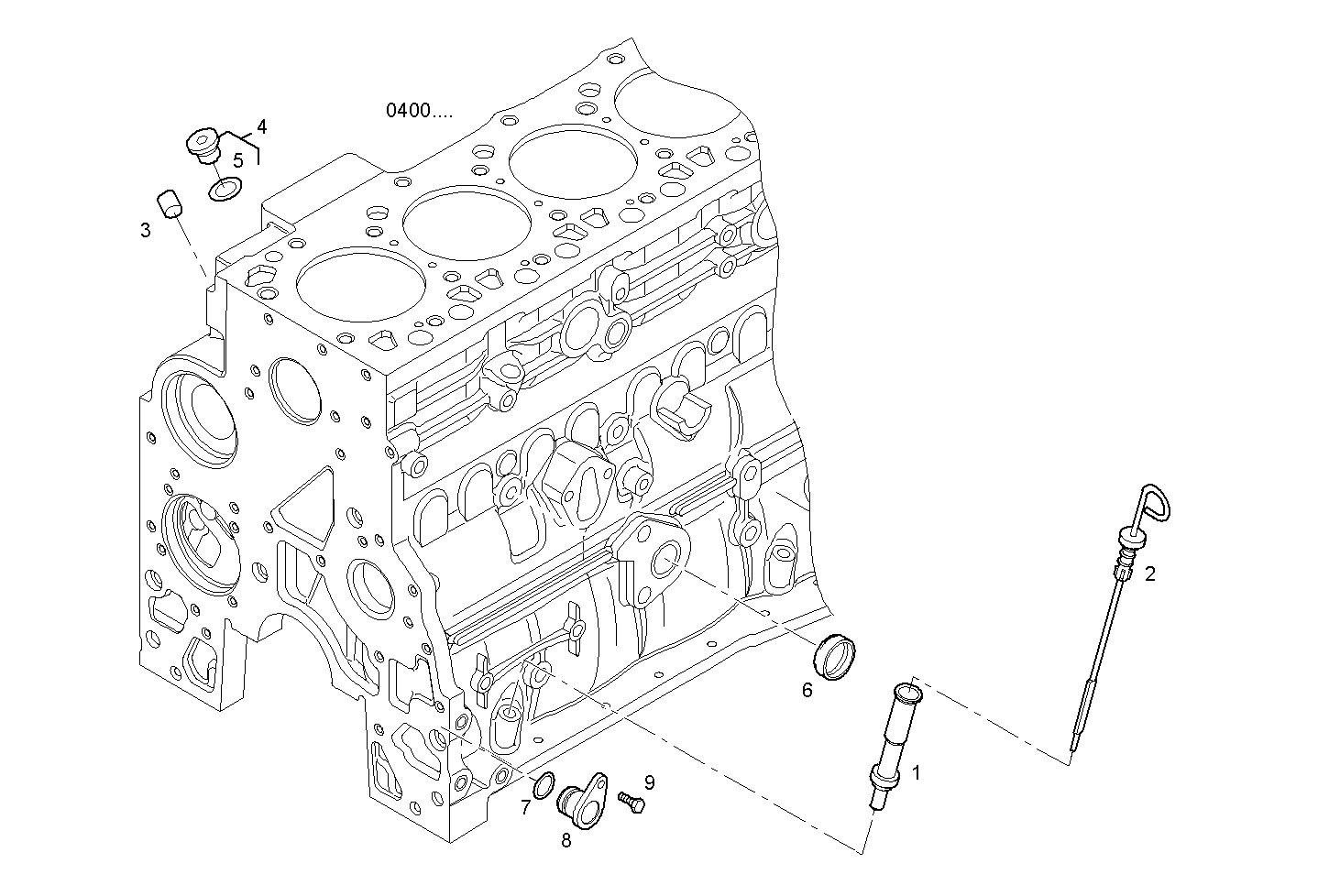 OIL DIPSTICK - N60ENTD20.00A801 NEF 6 electron. - TIER 2 parts diagram
