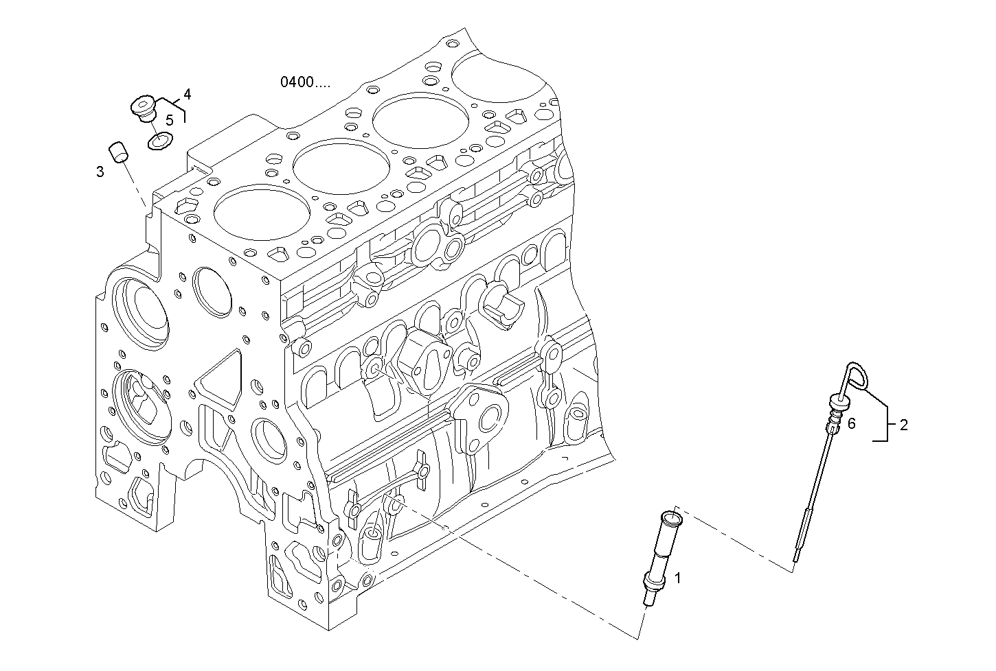 OIL DIPSTICK - NEF67TM3.A558 NEF 6 mechanic. - TIER 2 parts diagram