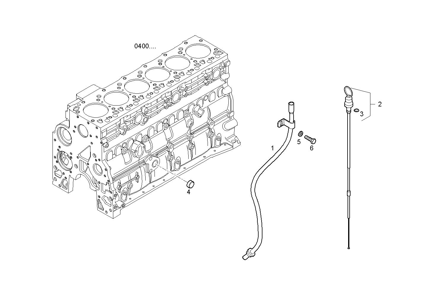 OIL DIPSTICK - N67MNAM15.30 NEF 6 mechanic. parts diagram