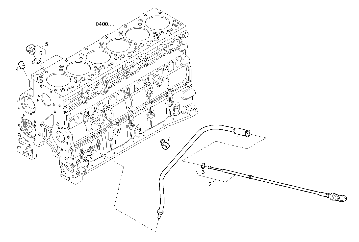 OIL DIPSTICK - F4AE0684P*D102 NEF 6 electron. - TIER 2 parts diagram