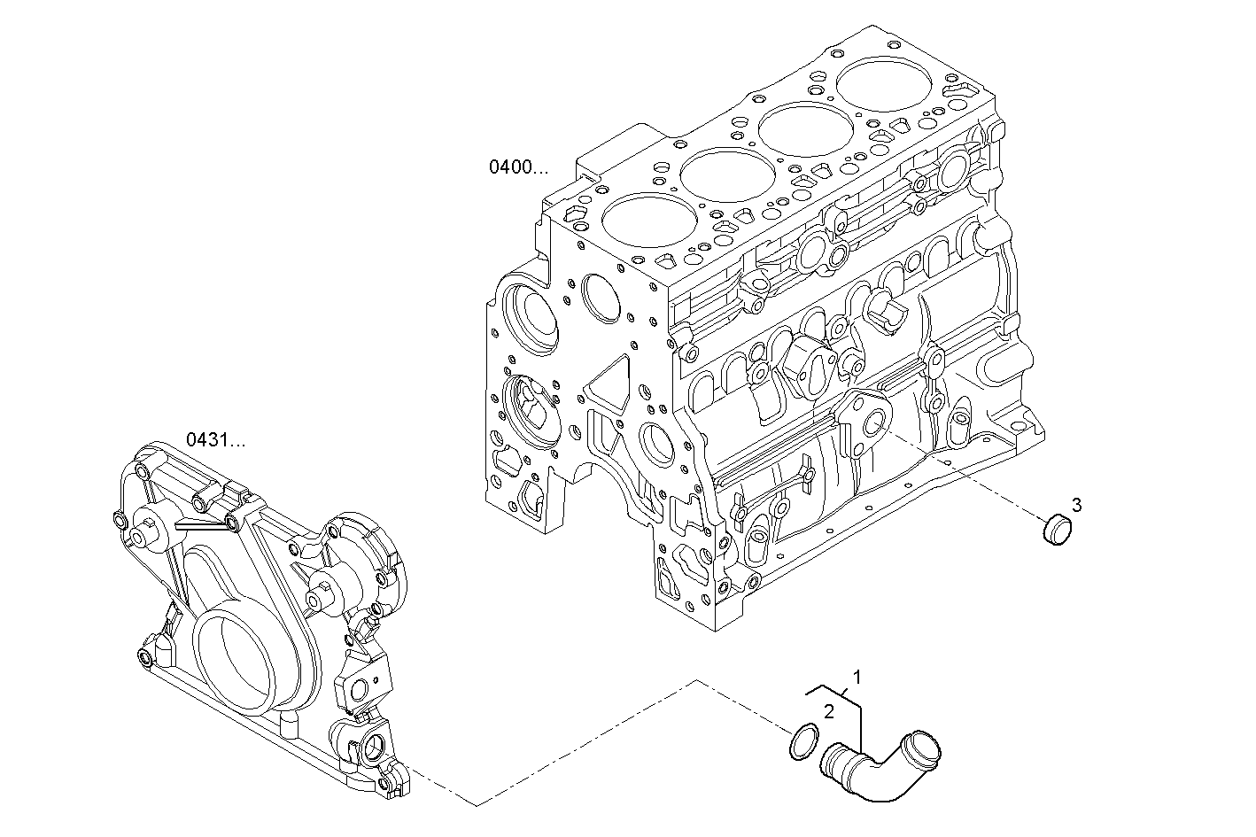 OIL DIPSTICK - F4AE0481A*C103 NEF 4 electron. - EURO 3 parts diagram
