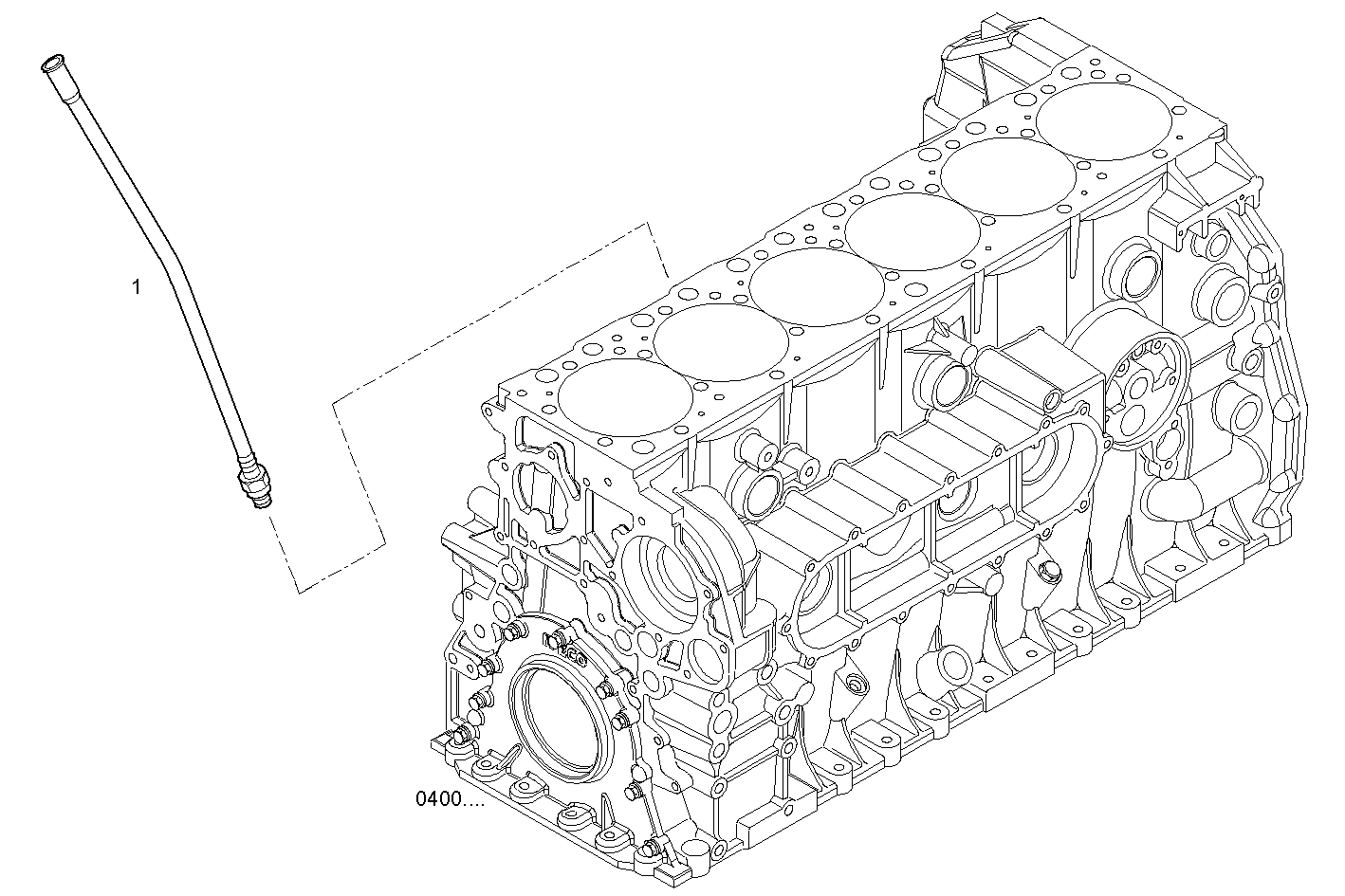 OIL DIPSTICK PIPE - C87ENTX20.00A800 CURSOR 9 - TIER 3 parts diagram
