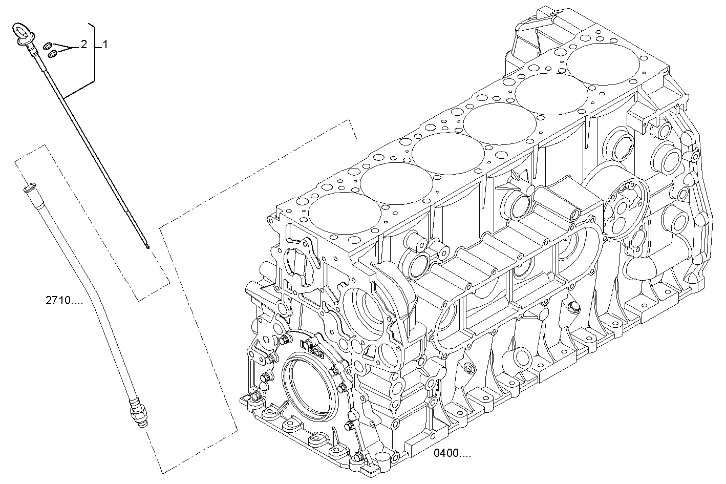 OIL DIPSTICK - F2CE9687A*E001 CURSOR 9 - TIER 3 parts diagram