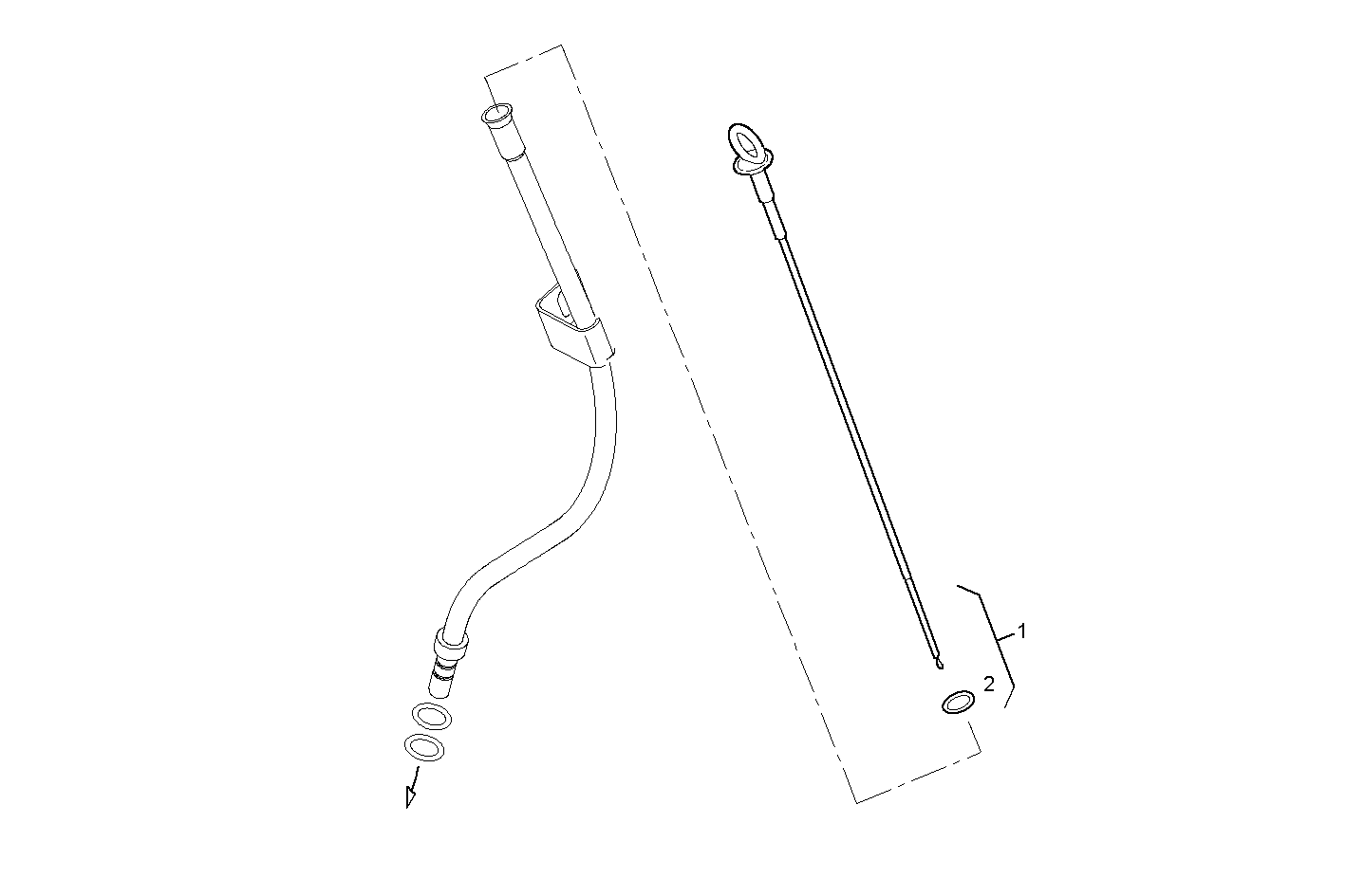 OIL DIPSTICK - F2BE0682F*B403 CURSOR 8 - EURO 3 parts diagram