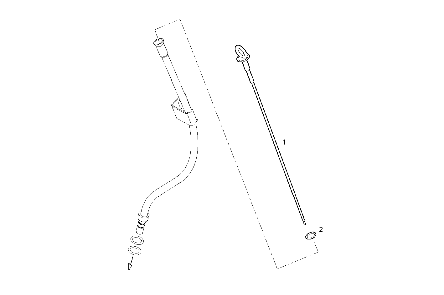 OIL DIPSTICK - F2BE0642A*A003 CURSOR 8 CNG parts diagram