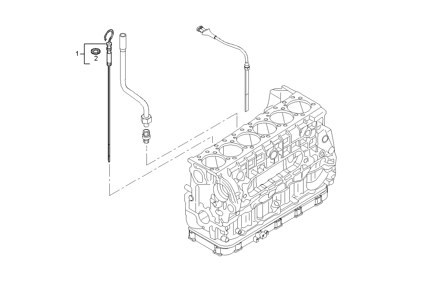 OIL DIPSTICK - F2BE0642A*A003 CURSOR 8 CNG parts diagram