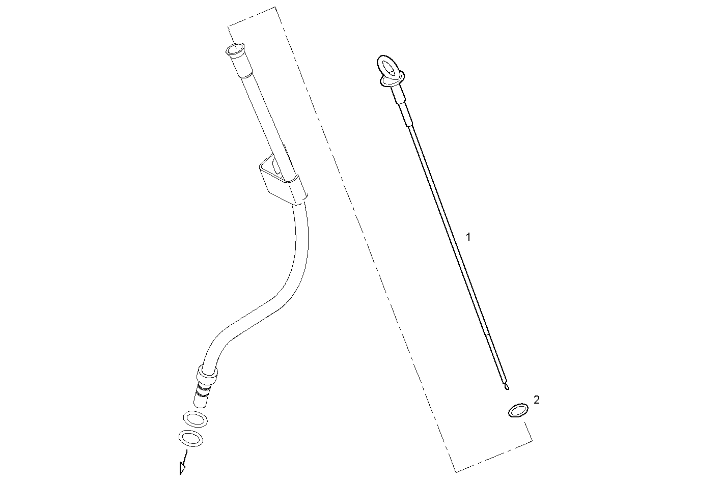 OIL DIPSTICK - CURSOR78TE2.1A559 CURSOR 8 parts diagram