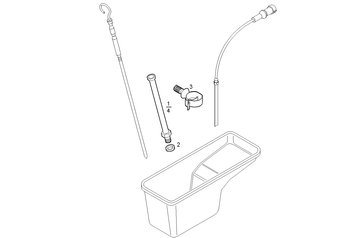 OIL DIPSTICK PIPE - CURSOR78TE2.A002 CURSOR 8 parts diagram