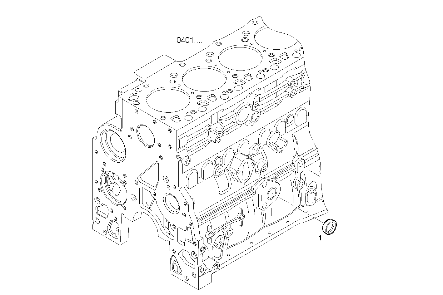 OIL DIPSTICK PIPE - F4AE0687A*B100 NEF 6 electron. parts diagram