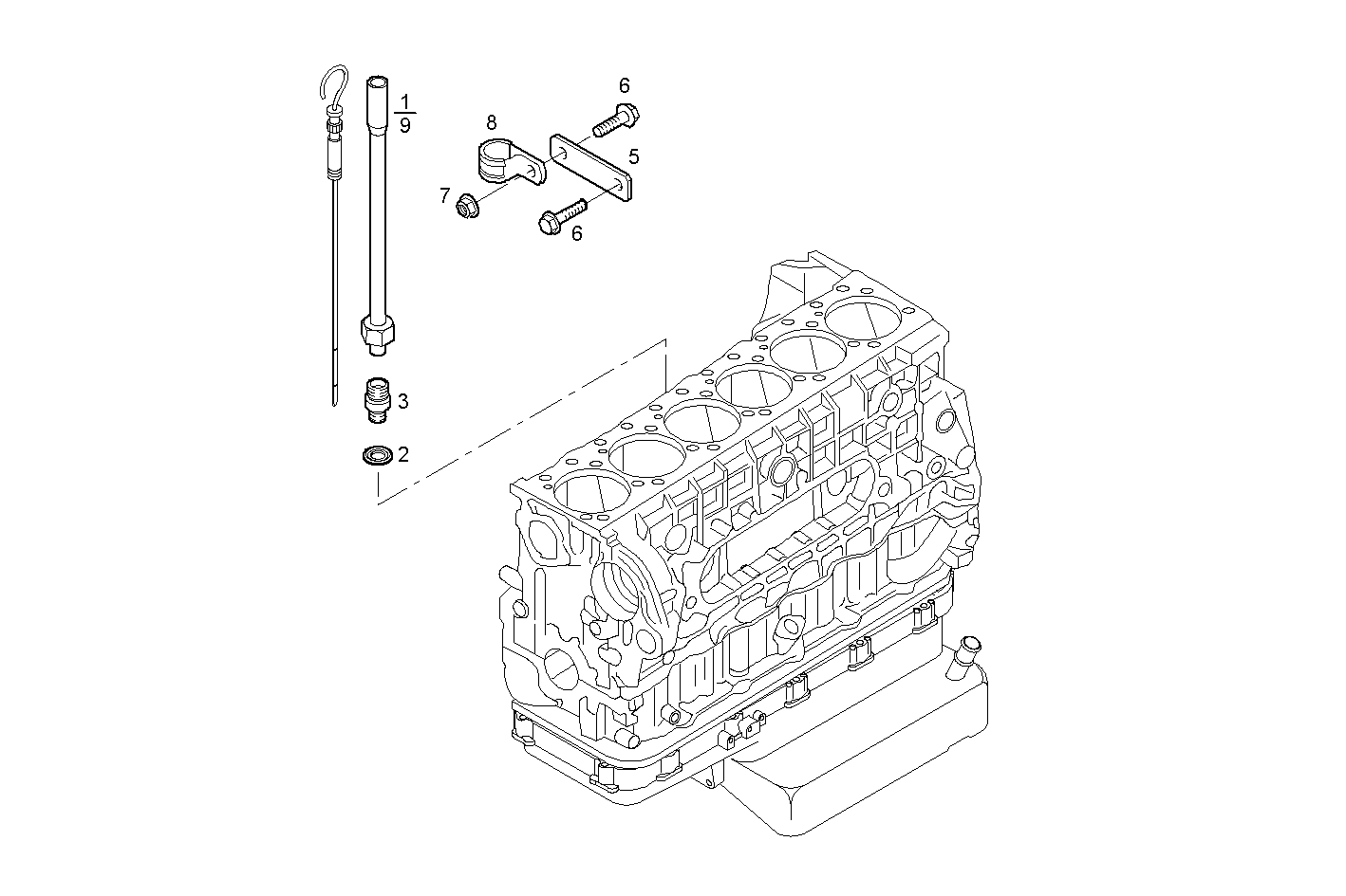 OIL DIPSTICK PIPE - C78ENTC25.00A003 CURSOR 8 - EURO 3 parts diagram