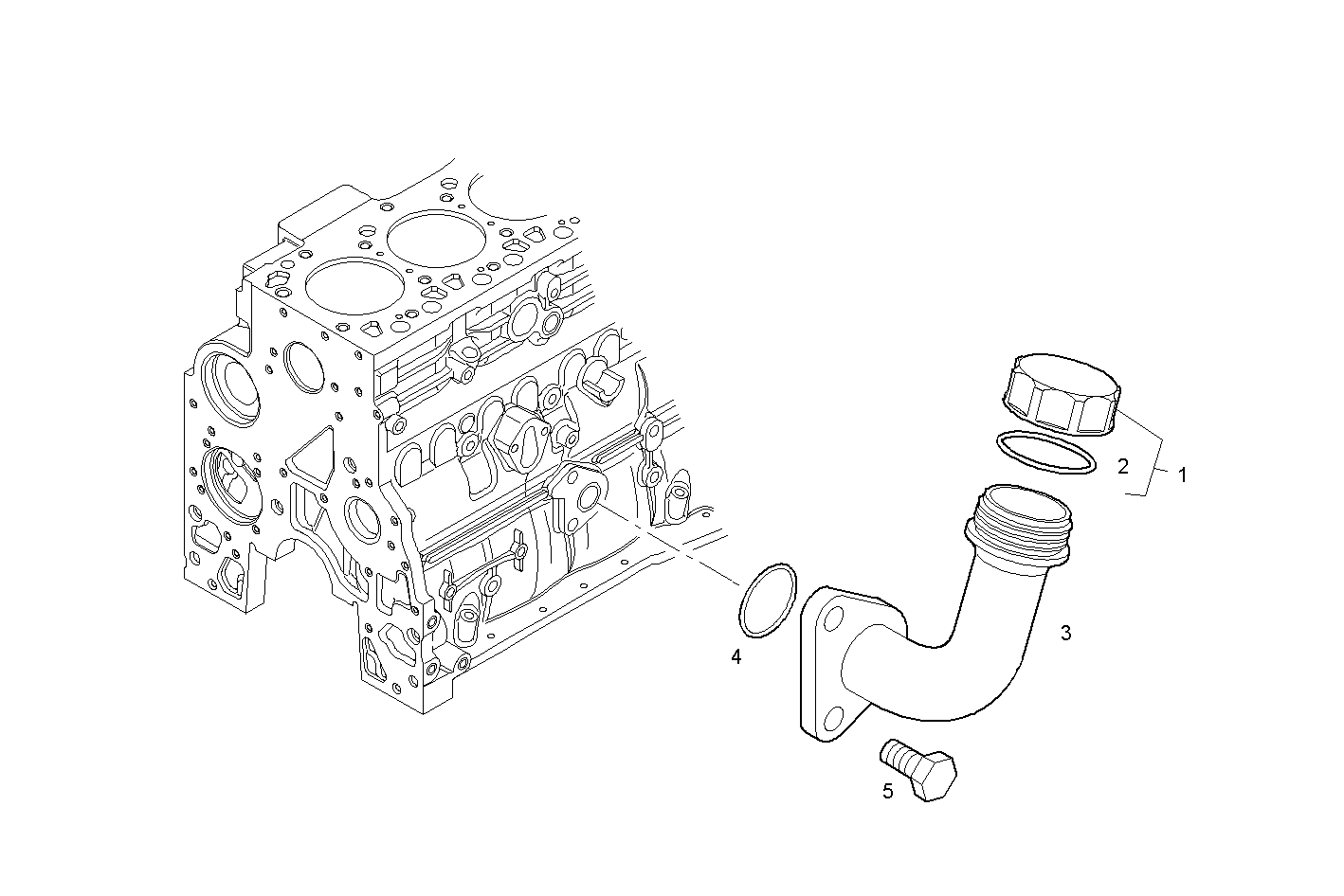 OIL DIPSTICK PIPE - N45MNSF40.10 NEF 4 mechanic. parts diagram