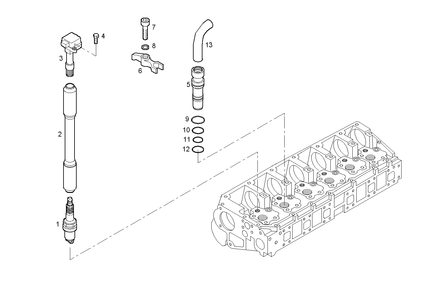 IGNITION CONTROL - SPARK PLUGS - F2BE0642A*A003 CURSOR 8 CNG parts diagram
