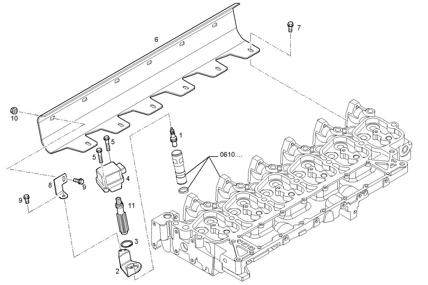 IGNITION CONTROL - SPARK PLUGS - N60MNTG26.00A001 NEF 6 CNG parts diagram