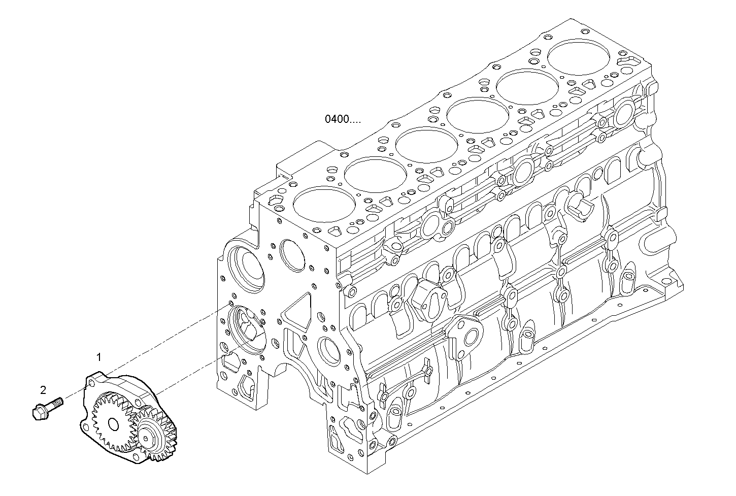 OIL PUMP - NEF60TE2.00 NEF 6 electron. parts diagram