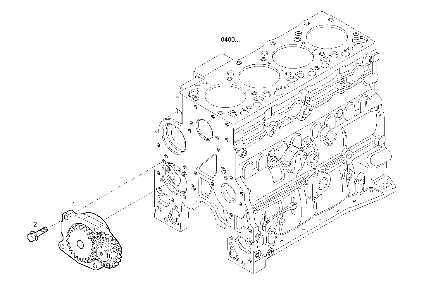 OIL PUMP - F4AE0484C*D102 NEF 4 electron. - TIER 2 parts diagram
