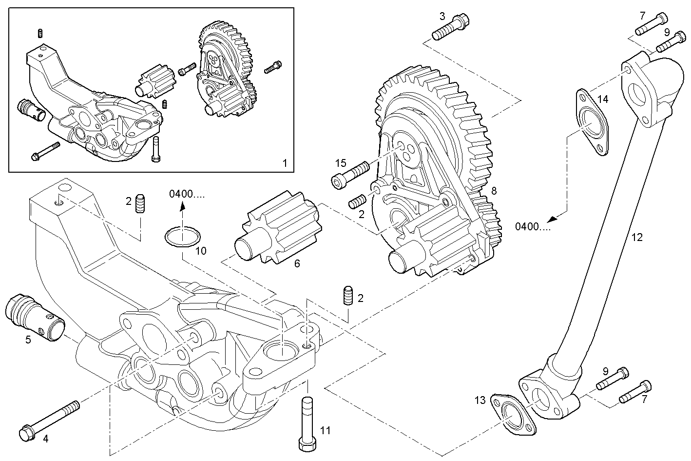 OIL PUMP - FVAE2884AB201 VECTOR 8 parts diagram
