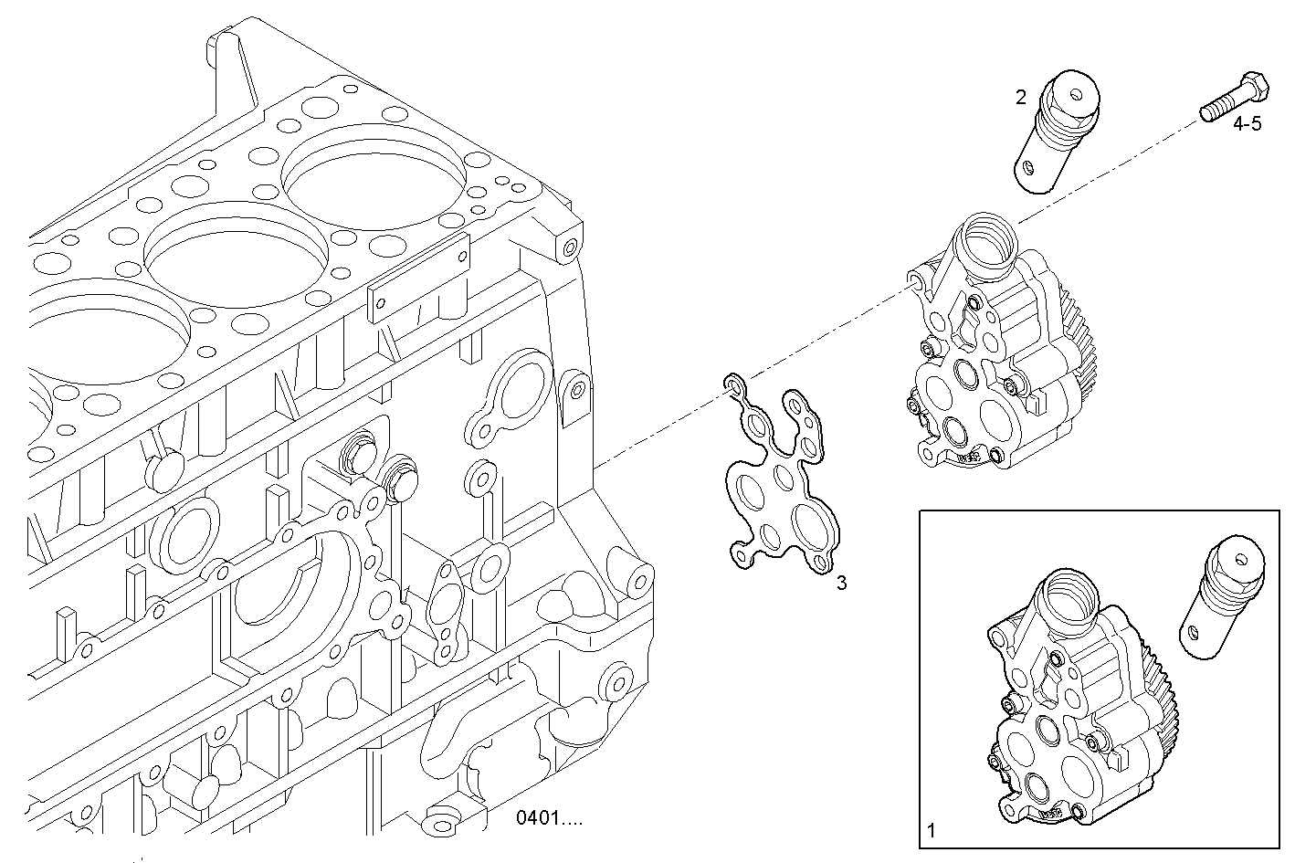 OIL PUMP - GECURSOR400E.A71M CURSOR 13 parts diagram