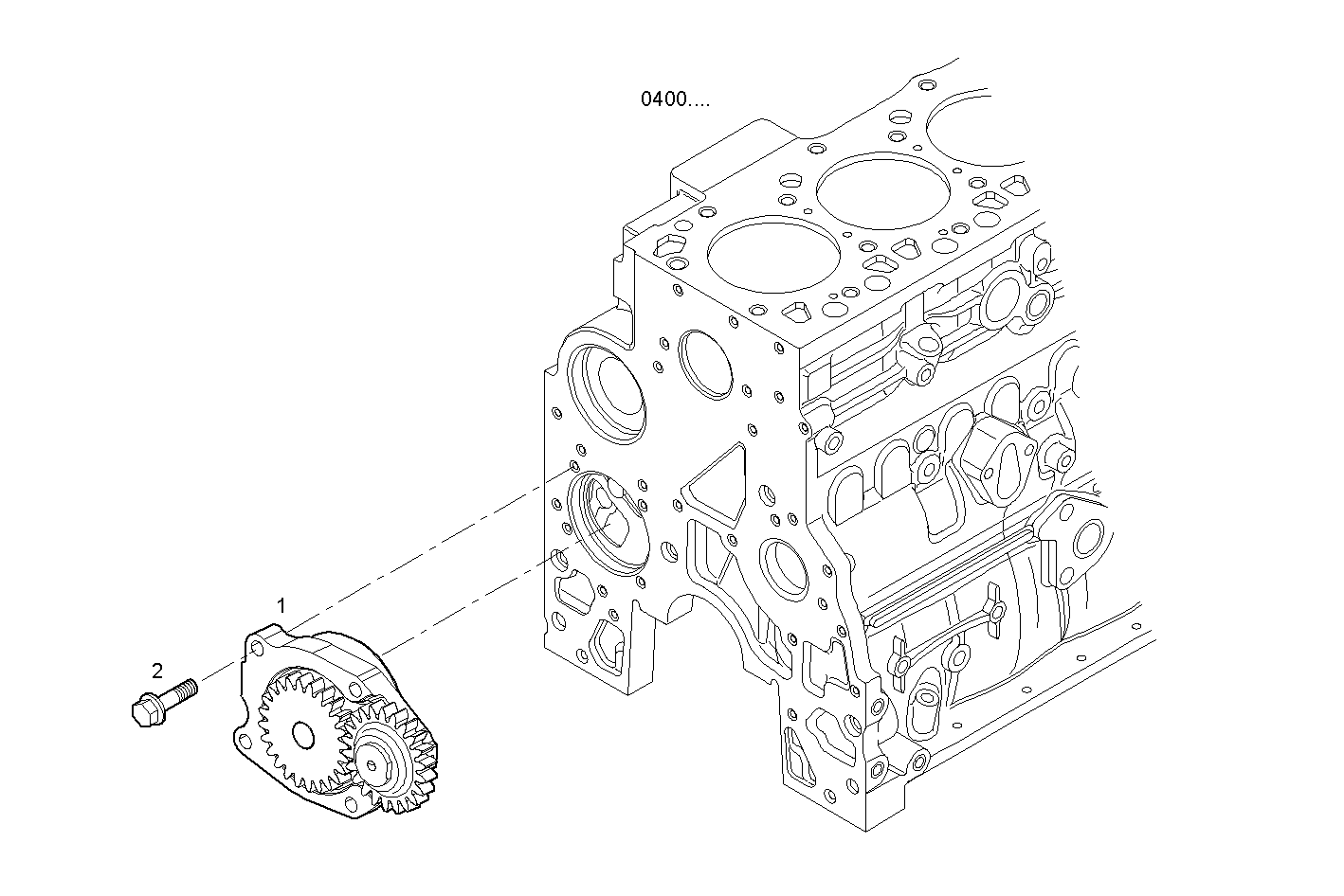 OIL PUMP - F4AE0484B*D103 NEF 4 electron. - TIER 2 parts diagram