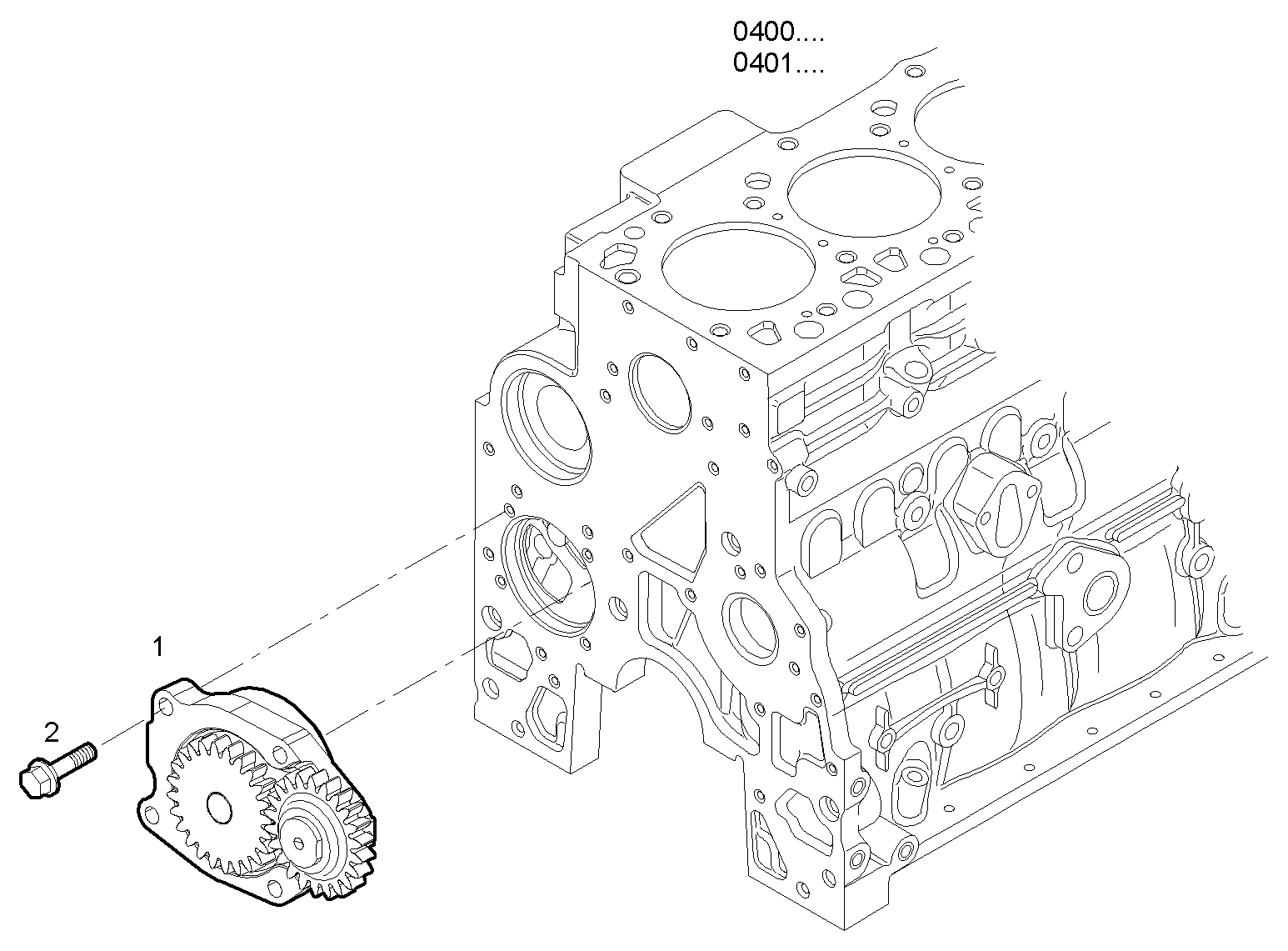 OIL PUMP - N67ENTX20.00A800 NEF 6 electron. - TIER 3 parts diagram