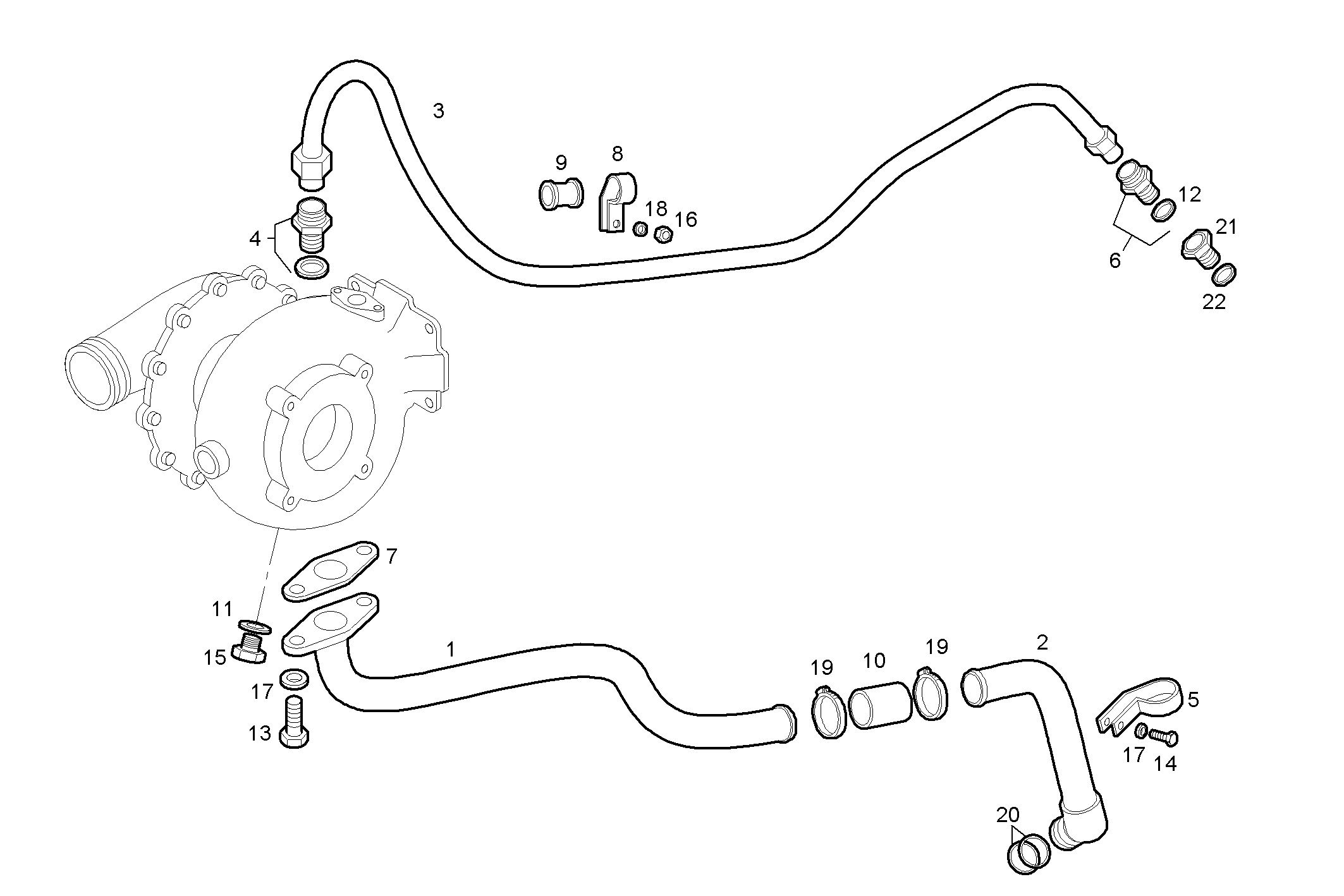 LUBE OIL LINES - N67MNSM22.10 NEF 6 mechanic. parts diagram