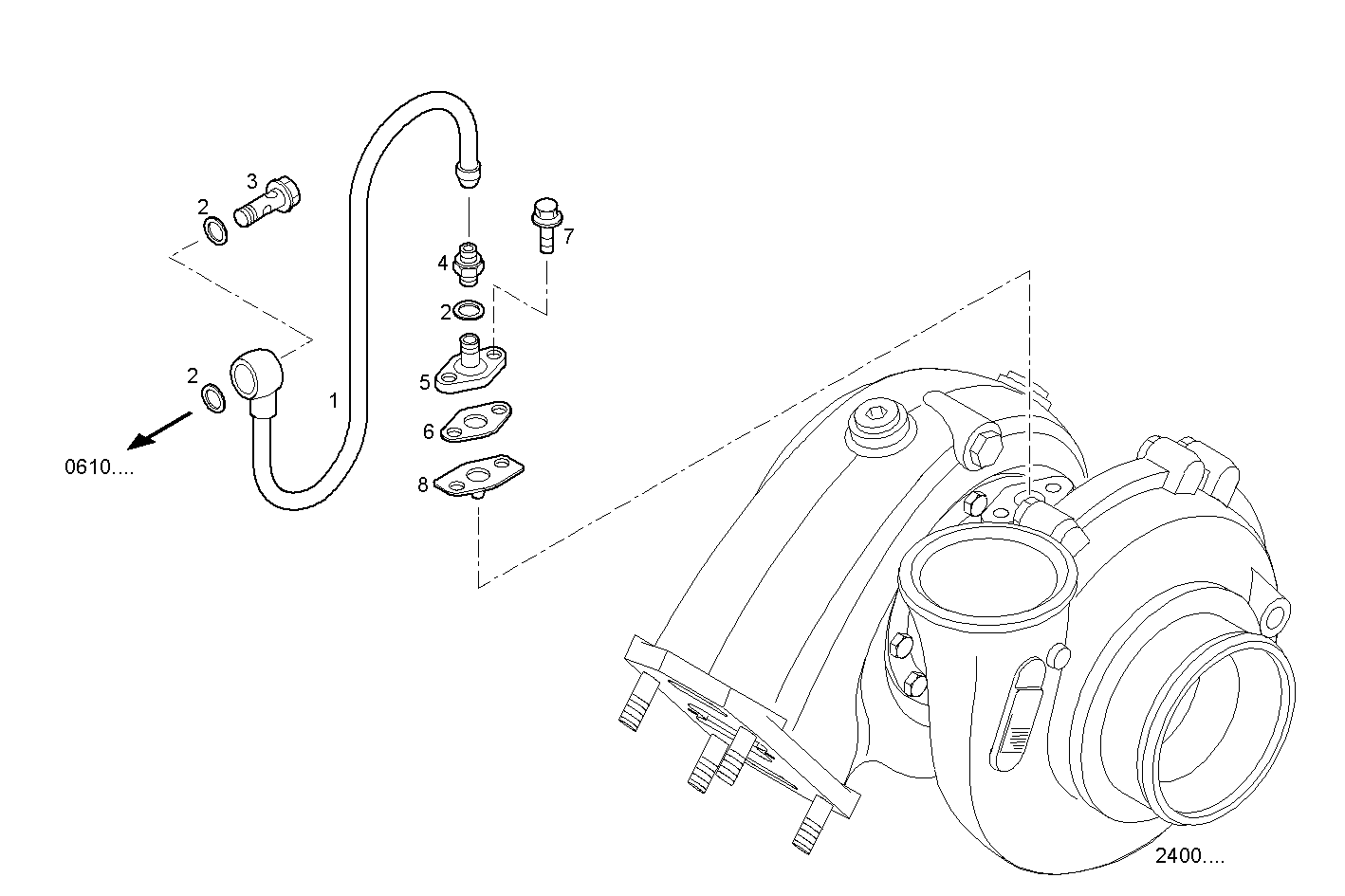 LUBE OIL LINES - S30ENTM23.10 SOFIM HPI 3.0L parts diagram