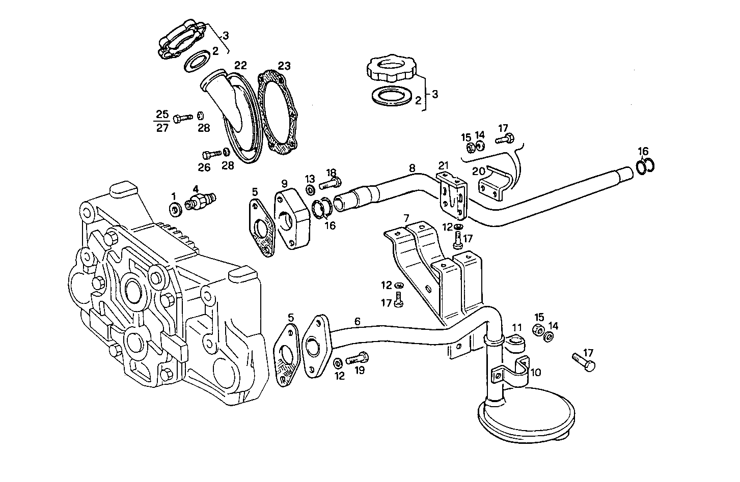 LUBE OIL LINES - 8045SE00.50 8045SE00 parts diagram