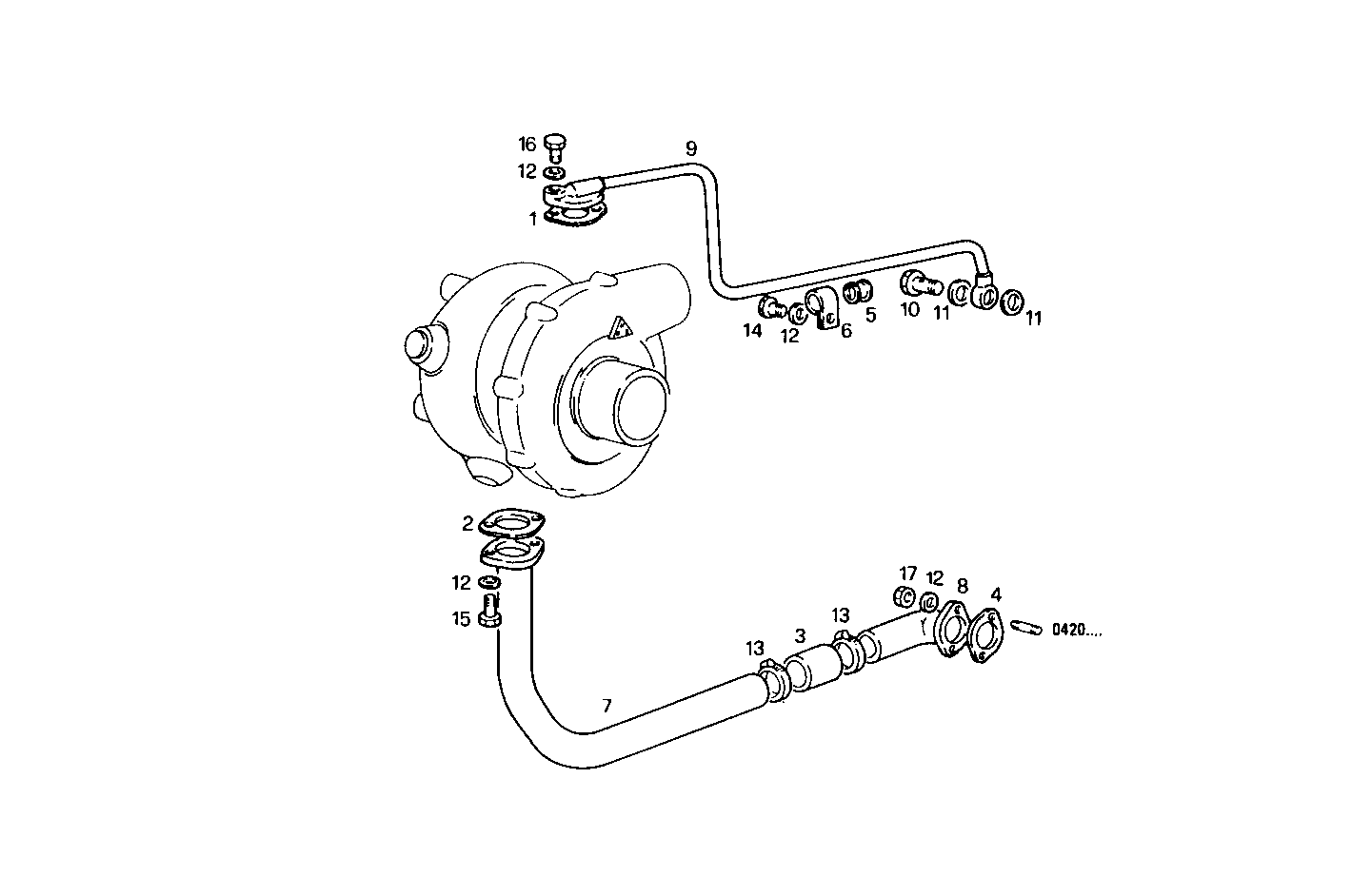 LUBE OIL LINES - 8061SRM24.10 8061SRM24 parts diagram