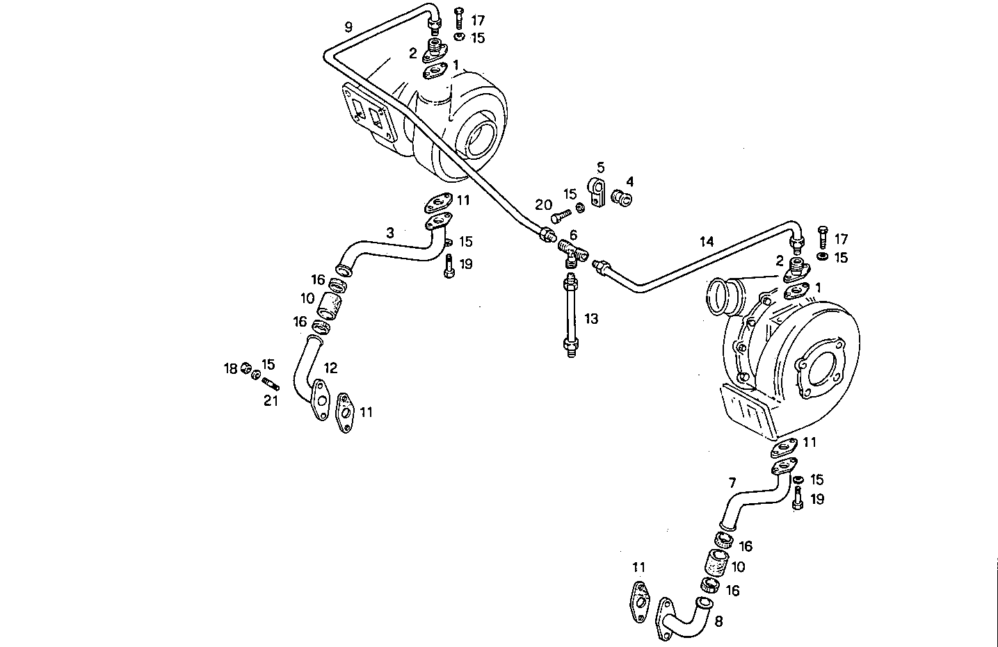 LUBE OIL LINES - 8281Si15.00A550 8281Si15 parts diagram