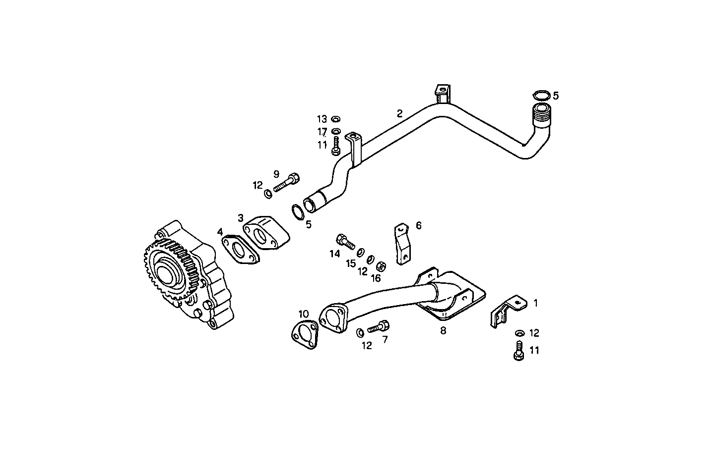LUBE OIL LINES - 8361SRM40.01 8361SRM40 parts diagram