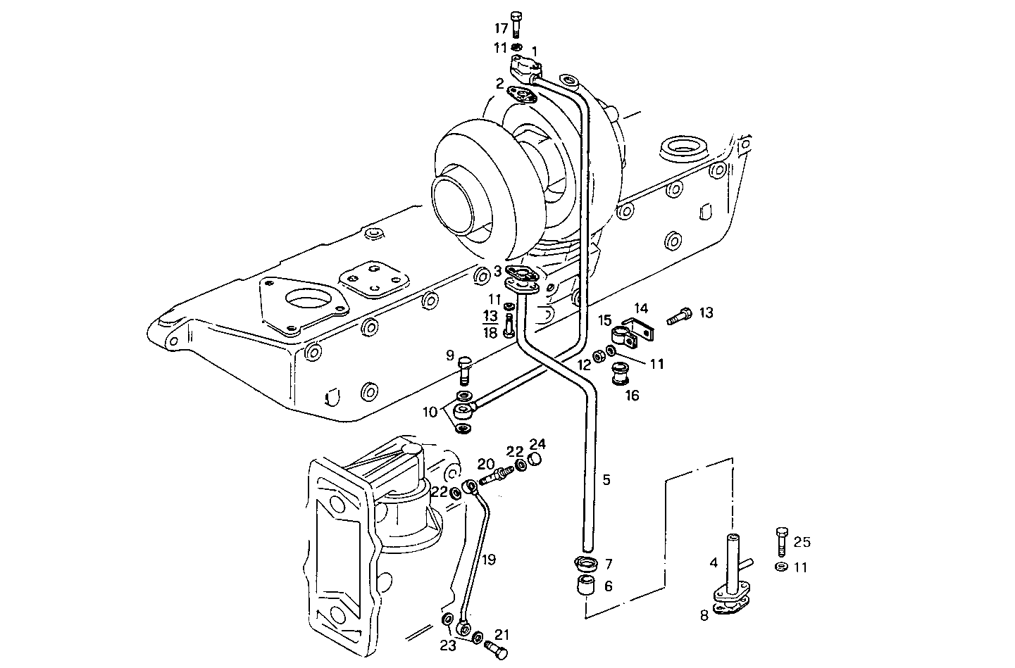 LUBE OIL LINES - 8361SRM38.10 8361SRM38 parts diagram