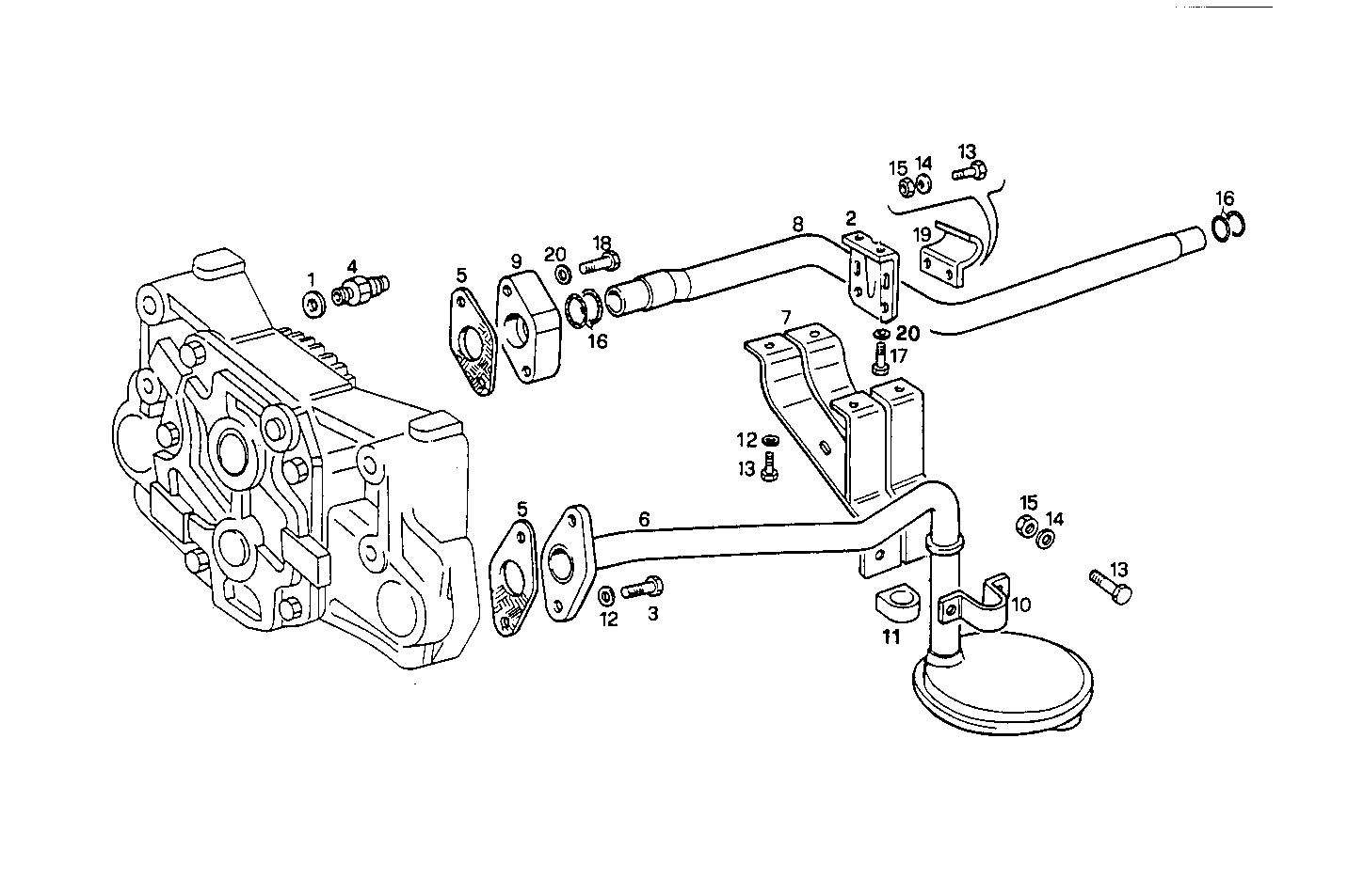 LUBE OIL LINES - 8065E00.00A009 8065E00 parts diagram