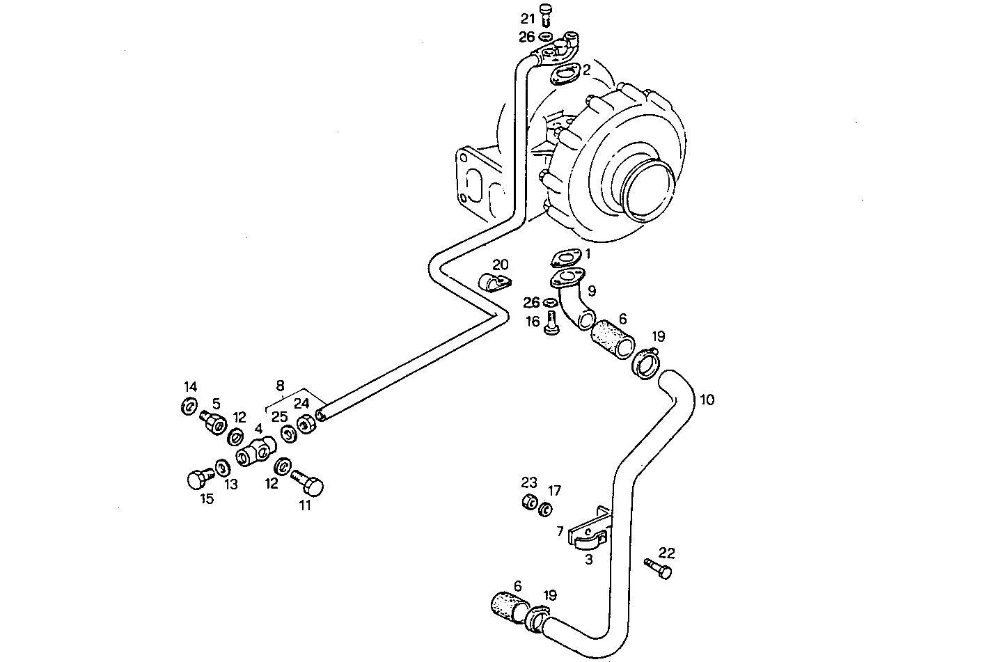 LUBE OIL LINES - 8210SRM36.10 8210SRM36 parts diagram