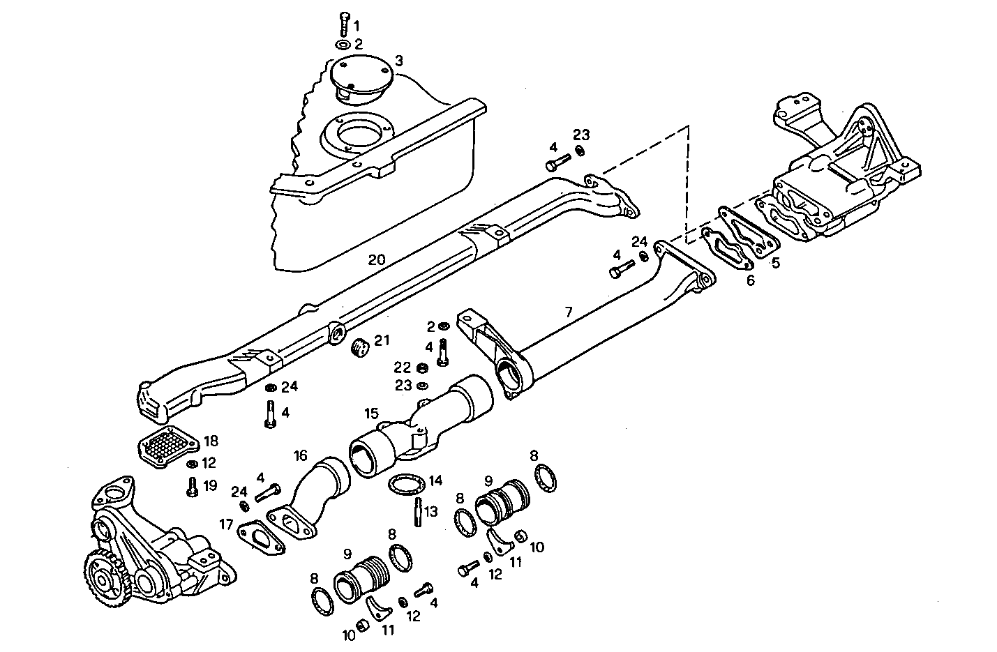 LUBE OIL LINES - 8291SRM75.10 8291SRM75 parts diagram