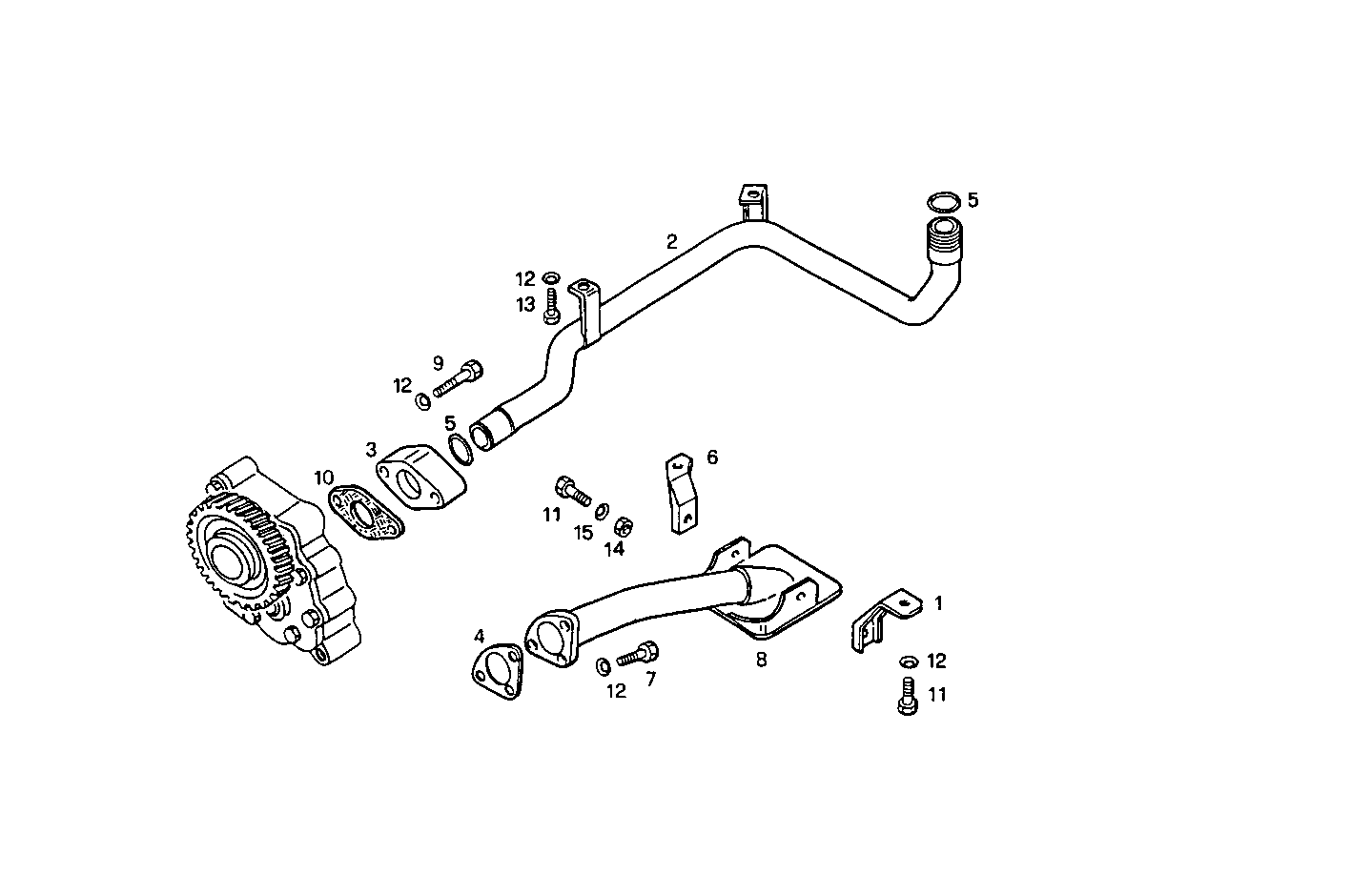 LUBE OIL LINES - 8361SRI12.00A800 8361SRI12 parts diagram