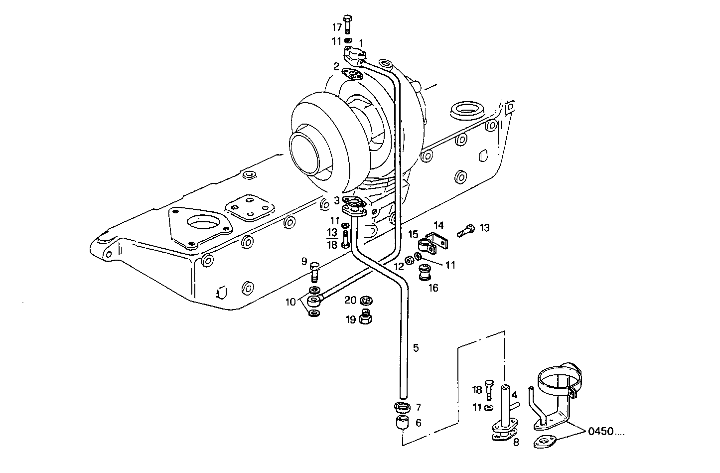 LUBE OIL LINES - 8361SRM40.40 8361SRM40 parts diagram