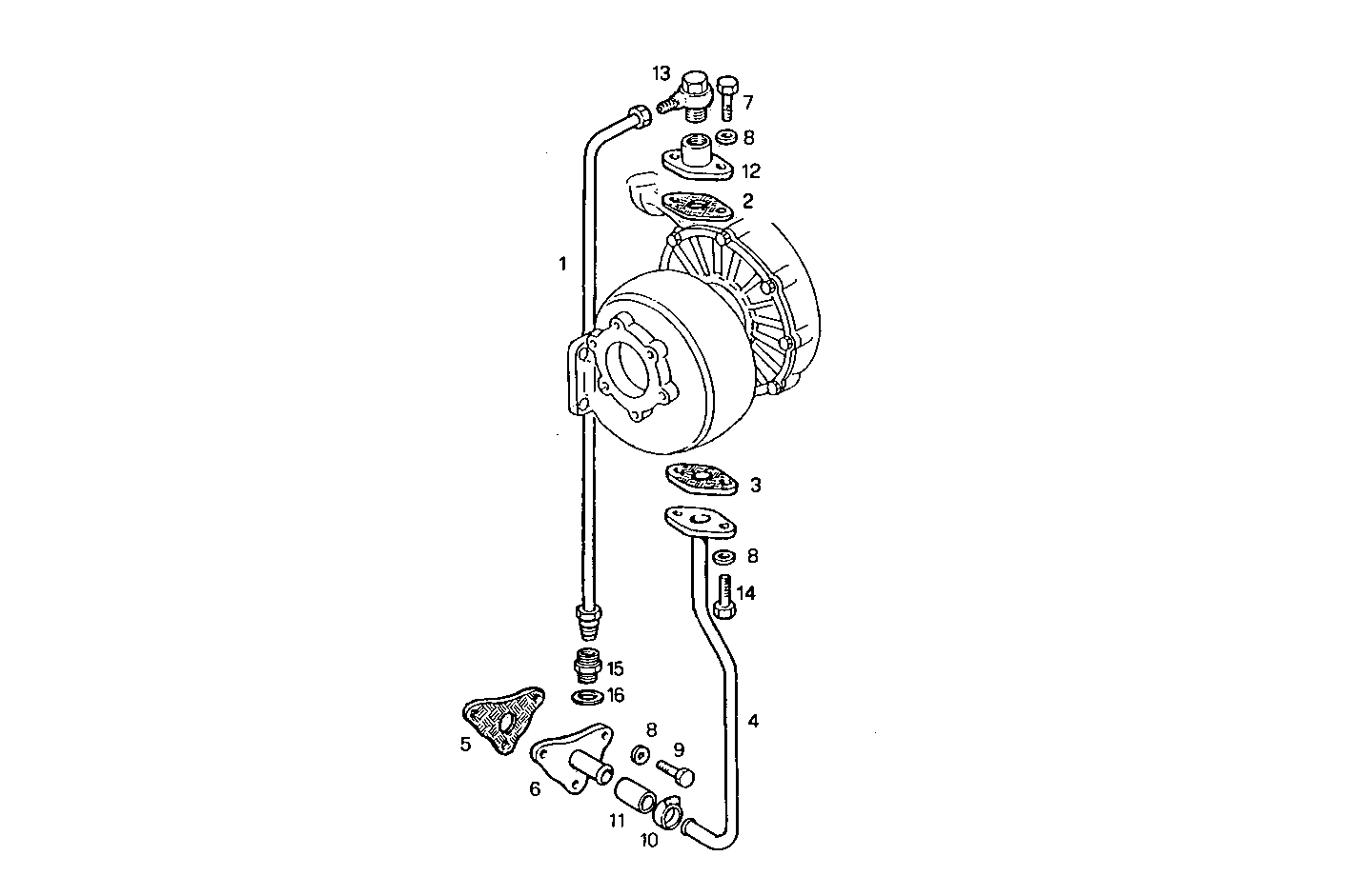 LUBE OIL LINES - 8460SRi10.00A016 8460SRi10 parts diagram