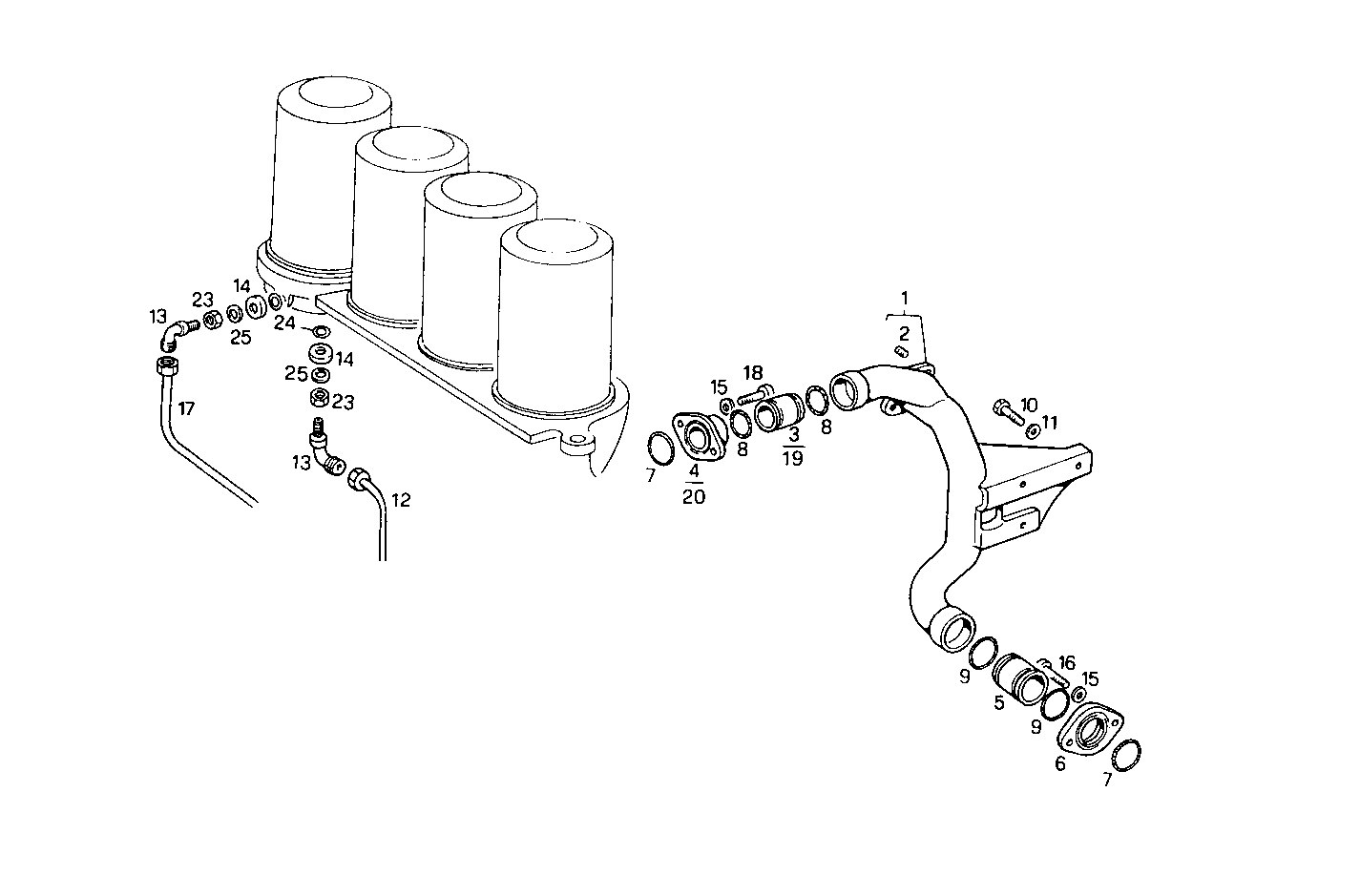 LUBE OIL LINES - 8291SRG85.10A500 8291SRG85 parts diagram