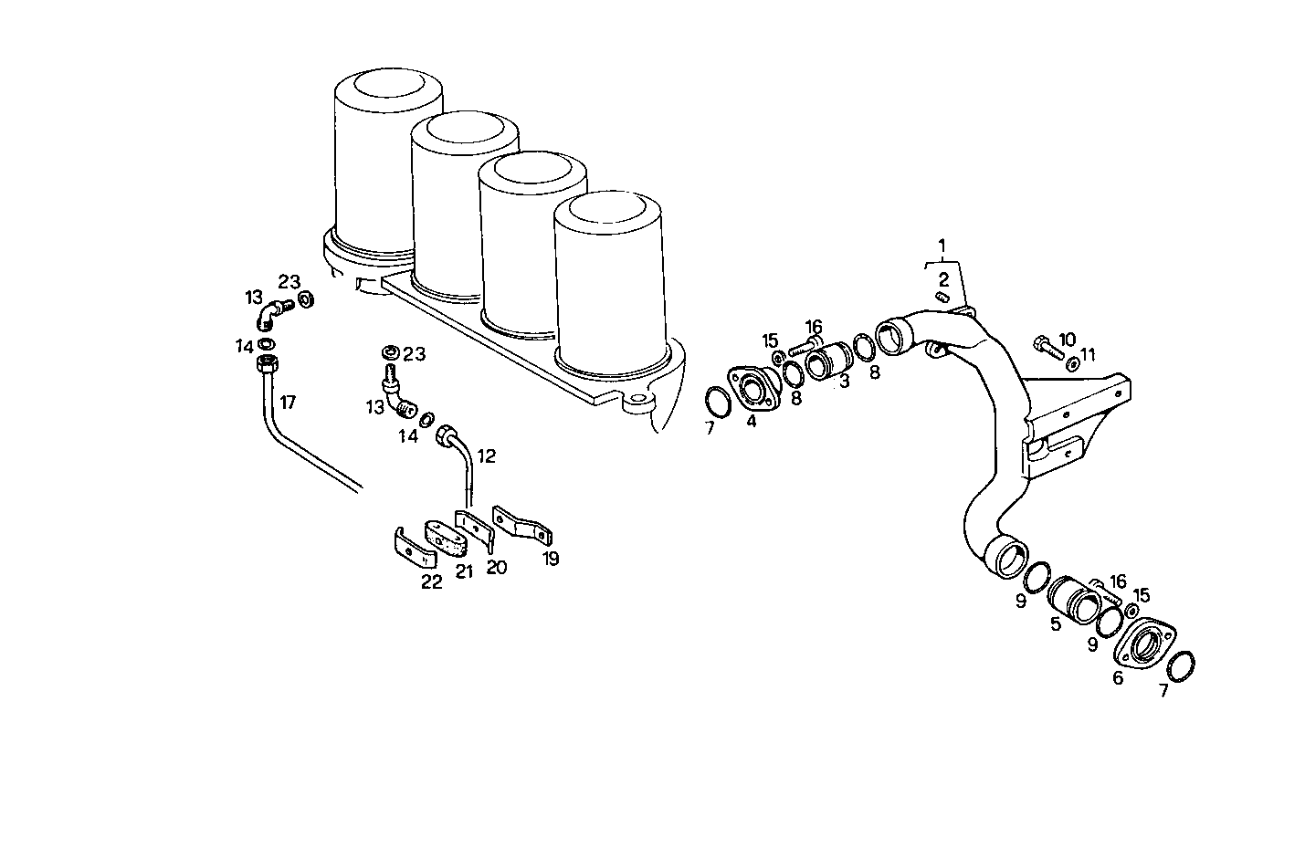 LUBE OIL LINES - 8291SRM12.12A001 8291SRM12 parts diagram